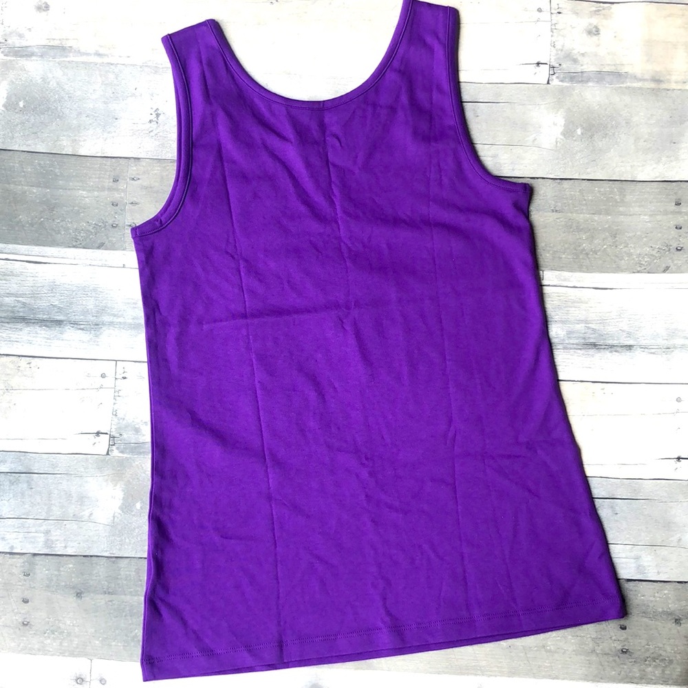 Lands End tank top in purple jewel - Picture 3 of 5